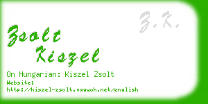 zsolt kiszel business card